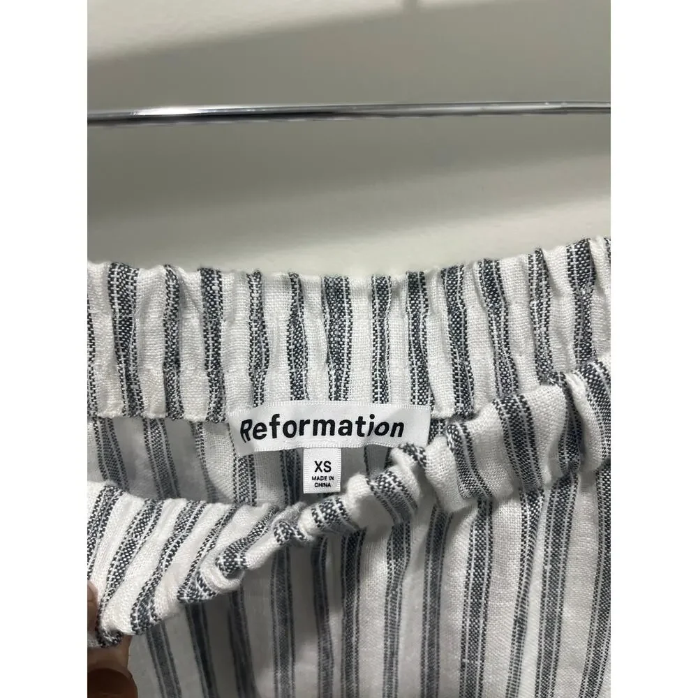 Reformation Fernando Linen Trousers Sz XS